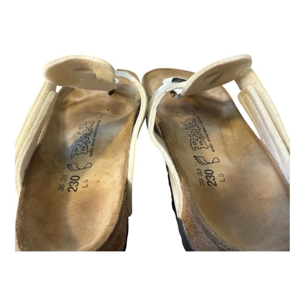 Birki's Birkenstock Gizeh Slide Sandal Cream Women size 36 US 5 - Picture 5 of 7
